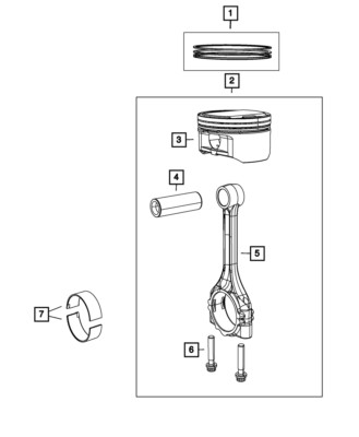 Genuine Mopar Piston Pin And Rod 68090673AA