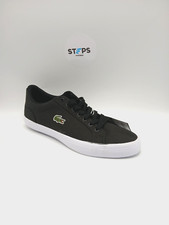 Lacoste Black Canvas Trainers Adults Size 6 UK Brand New