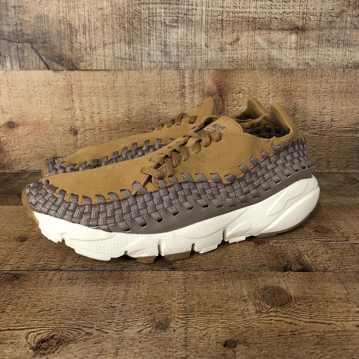 NEW Nike Air Footscape Woven Elemental Gold Stone 917698-700 Women's 10  Mens 8.5