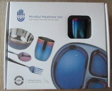 Ahimsa - Mindful Mealtime 5 Piece Rainbow Stainless Steel Set - Factory Sealed