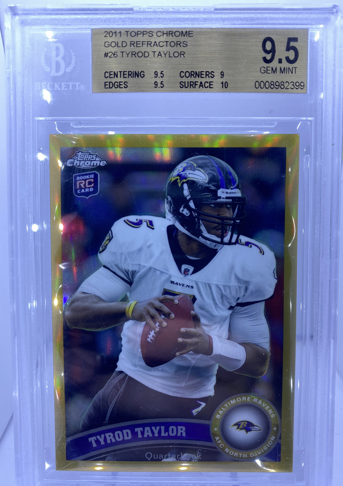 Tyrod Taylor Topps Chrome #26 Gold Refractor