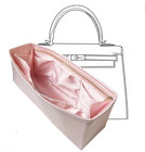 BAG INSERT Satin Organiser Fit for Hermes Kelly Bag Choose size 25, 28, 32, 35