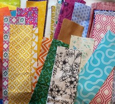 JUMBO SCRAP LOT  100  2" x 10" STRIPS SCRAPS 100 Cotton Fabric NO DUPLICATES