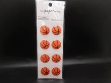 The paper studio Basketball Rhinestone Stickers 8pc