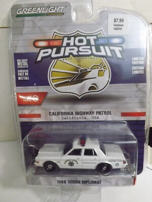 2021 Greenlight Hot Pursuit 1988 Dodge Diplomat California Highway Patrol
