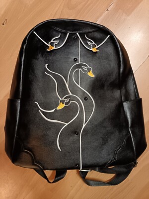 Banned  Rucksack Damen  Backpack schwarz Schwanmotiv  Standard