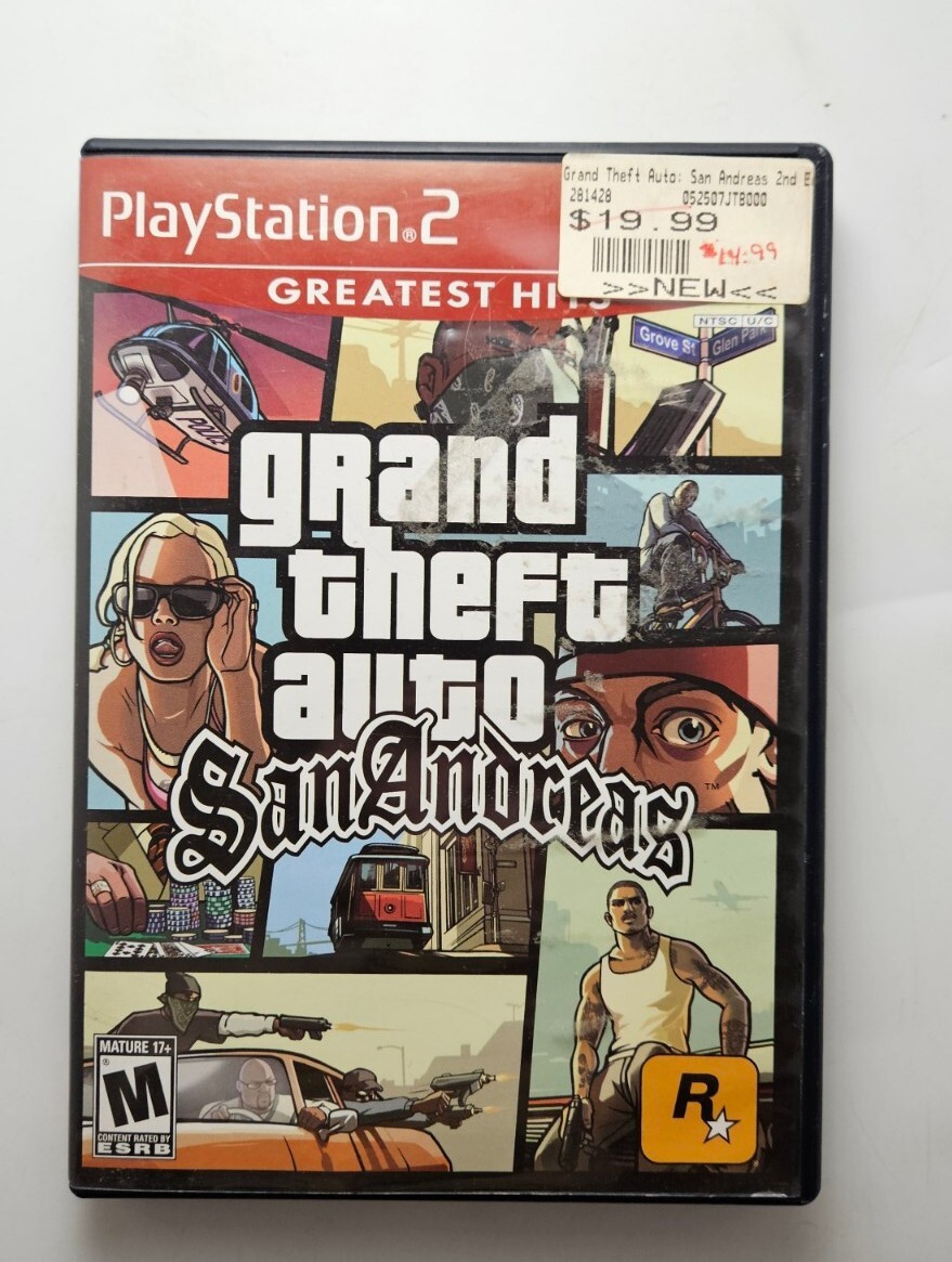 Grand Theft Auto: San Andreas - PlayStation 2 MANUAL INCLUDED + POSTER