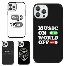 Anti collision quote music on world off For Apple iPhone Samsung Galaxy Motorola
