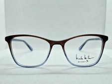 NICOLE MILLER Dominica C01 Brown Blue Womens Eyeglasses 53-17-135 Frames