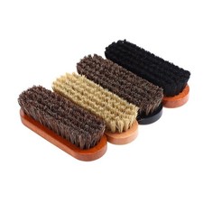 1 Pcs Shoe Brush, Boot Brush, Horse Hair Brush for Leather, Shoe Polish Brush