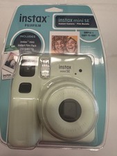Fujifilm Instax Mini SE Instant Film Camera Green  10 Sheets Film - New 