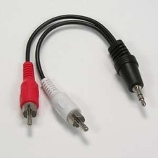iMBAPrice 6 Feet 3.5mm Stereo Male to Two RCA Splitter Cable 6 Ft, Black
