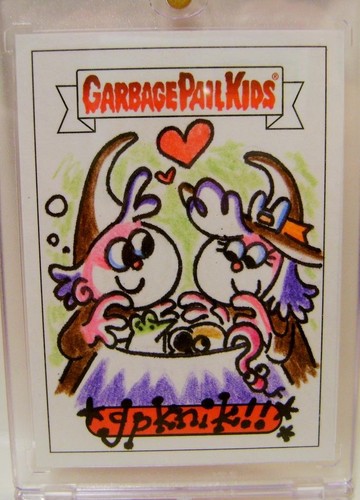 SKETCH CARD 1/1 ONE OF ONE VALENTINES DAY GARBAGE PAIL KIDS TOPPS 2025 - Picture 2 of 3