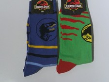 Mens Lot of 2 Novelty socks size 10-13/Jurassic Park