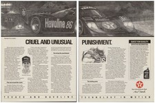 1990 Vtg Print Ad Texaco Havoline Magazine Promo Dominic Dobson IndyCar Art