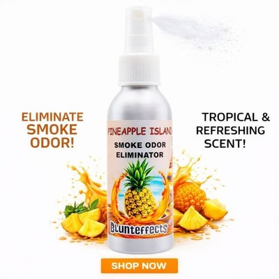 BLUNTEFFECTS Odor Eliminator | Pineapple Island (100ml x 2 Pack) | FREE SHIPPING