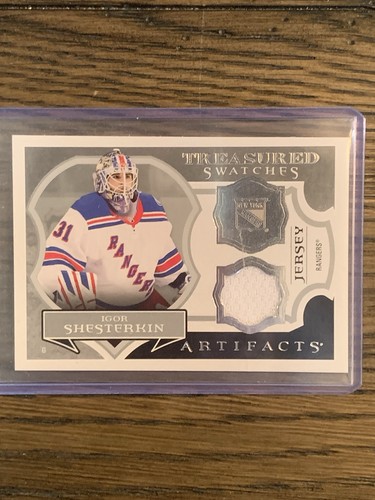 Igor Shesterkin #TS-IS — 2022 Upper Deck Artifacts Treasured Swatches hockey card