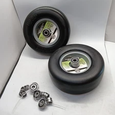 13X5.00-6 Flat-Free Lawn Mower Tire & Wheel Set of 2, Zero-Turn Mower Front Tire