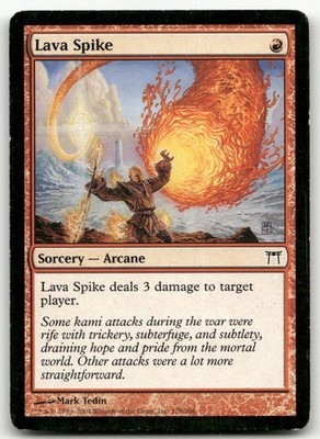 Lava Spike #178 (MP) Champions of Kamigawa CHK Magic MTG
