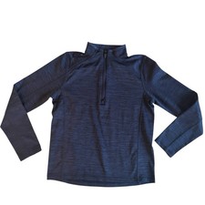 Vineyard Vines Women's Size M Performance Cropped Quarter Zip Blue Heather