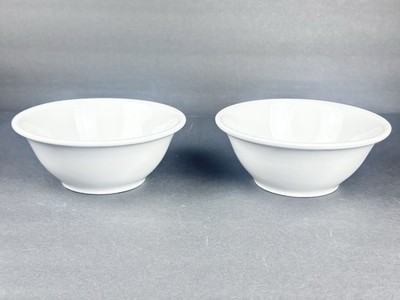 2 Apilco Porcelain White 7 1/8  Individual Salad Bowls-All Occasion Servingware
