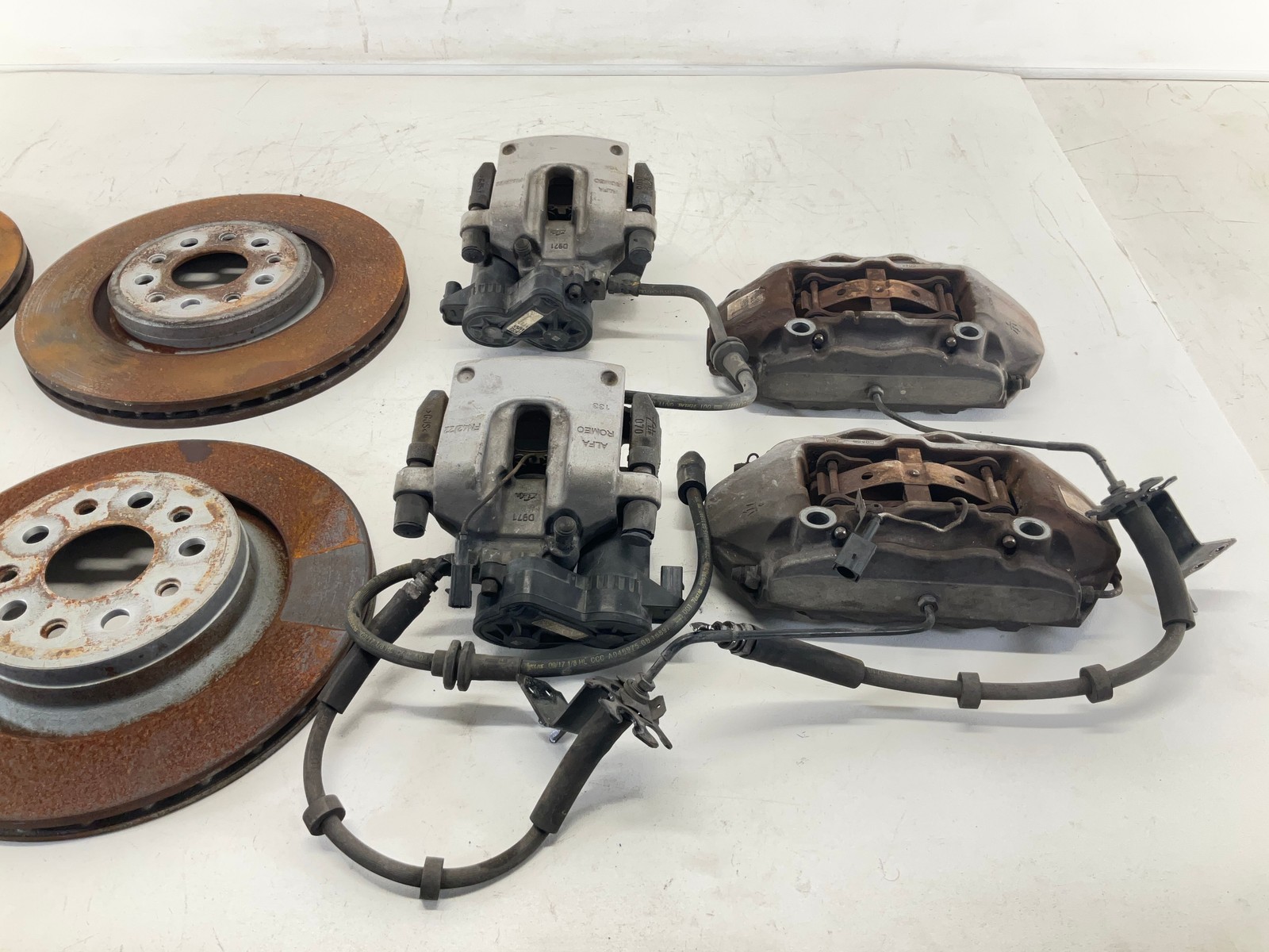 14-20 MASERATI Ghibli Front & Rear Wheel Brake Caliper W/ Brake Disc Drum Rotor