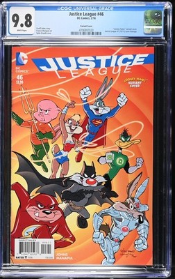 CGC 9.8 Justice League #46 2016 Looney Tunes Variant Bugs Bunny Daffy #1 homage