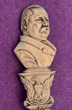 President Grover Cleveland 5 5/8" Sterling Souvenir Spoon Gorham & J Larson 27g