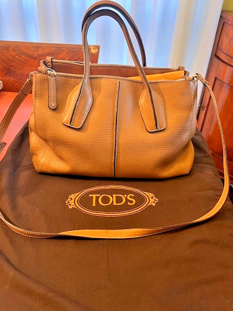 Tod's Borsa D-Bag a mano in vera pelle cognac - Originale - Ottime condizioni