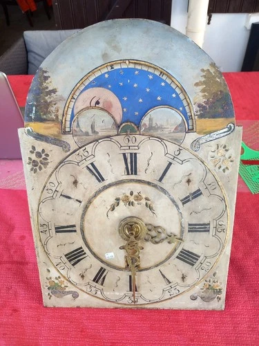 Antique 18th Century Moon Phase Lantern Clock