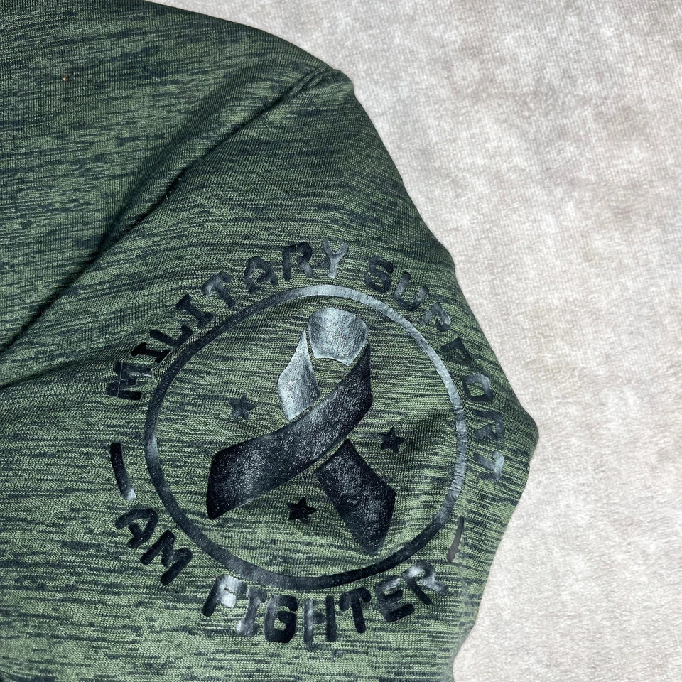 Camiseta American Fighter Siena Heights Para Hombre Mediana Verde Militar Manga Corta  Foto 3 de 4