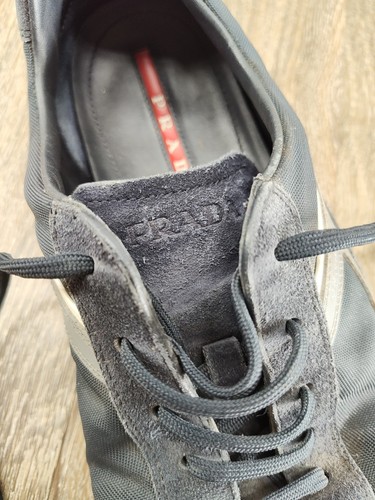 Herren PRADA Monte Carlo Schnürschuhe Turnschuhe Grau & Marine Wildleder - 10,5 US - 10 1/2 US - Bild 13 von 22