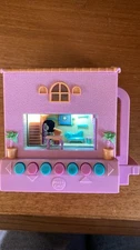 French PIXEL CHIX 2005 Pink Rooftop Pool House Electronic Game Works Tested RARE