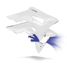 Cycra Powerflow Radiator Shrouds White fits Honda CRF250R 4-Stroke/CRF450R