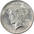 1923-D Peace Dollar PCGS AU58 Nice Eye Appeal Nice Strike