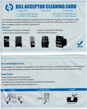 UBICON Presaturated Bill Validator Cleaning Cards, Compatible with All Bill Vali