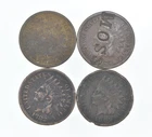 Lot of 4 STRONG Liberty 1885 1883 1882 1889 Indian Head Cent Lot *043