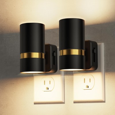 Night Lights Plug into Wall, Dimmable Night Light with 0-100LM Brightness Adj...