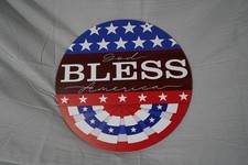 Patriotic Door Sign The 4th of July Front God Bless America