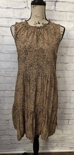 Old Navy Small Cheetah Animal Print Tiered Sleeveless Swing Dress Ruffle Girly