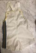 Vintage Salior Overalls Romper Baby Infant 18 Months Made In The USA