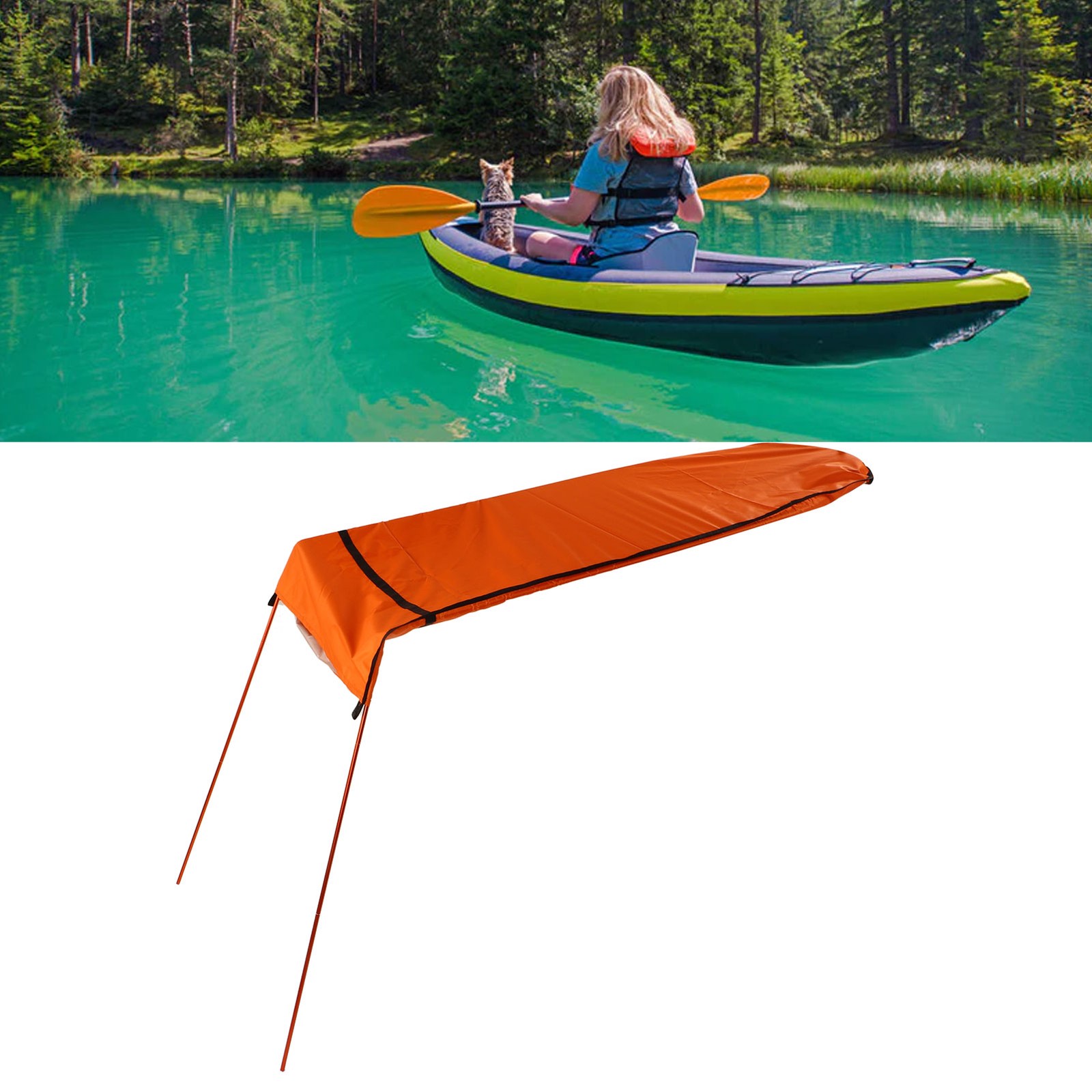 Kayak Boat Canoe Sun Shade Canopy Foldable For Single Person|.