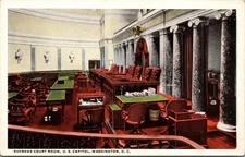 Supreme Court Room US Capitol Washington DC Unposted Postcard