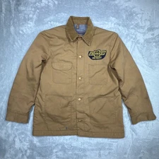 Vintage Blue Bell Jacket Mens 40 Brown Canvas Chevrolet Detroit Workwear 70s 80s