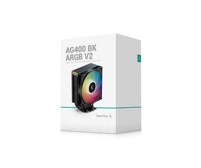 DeepCool AG400 BK ARGB V2 CPU Air Cooler Black 220W TDP 150mm LGA1700 AM5 AM4