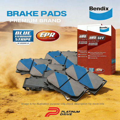8x F+R Bendix 4WD Brake Pads Set for Toyota LandCruiser Prado 96-24 J120 J150