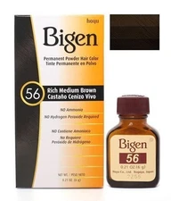 Bigen Permanent Powder Haircolor Ammonia Free 56 Rich Medium Brown 0.21 Ounce