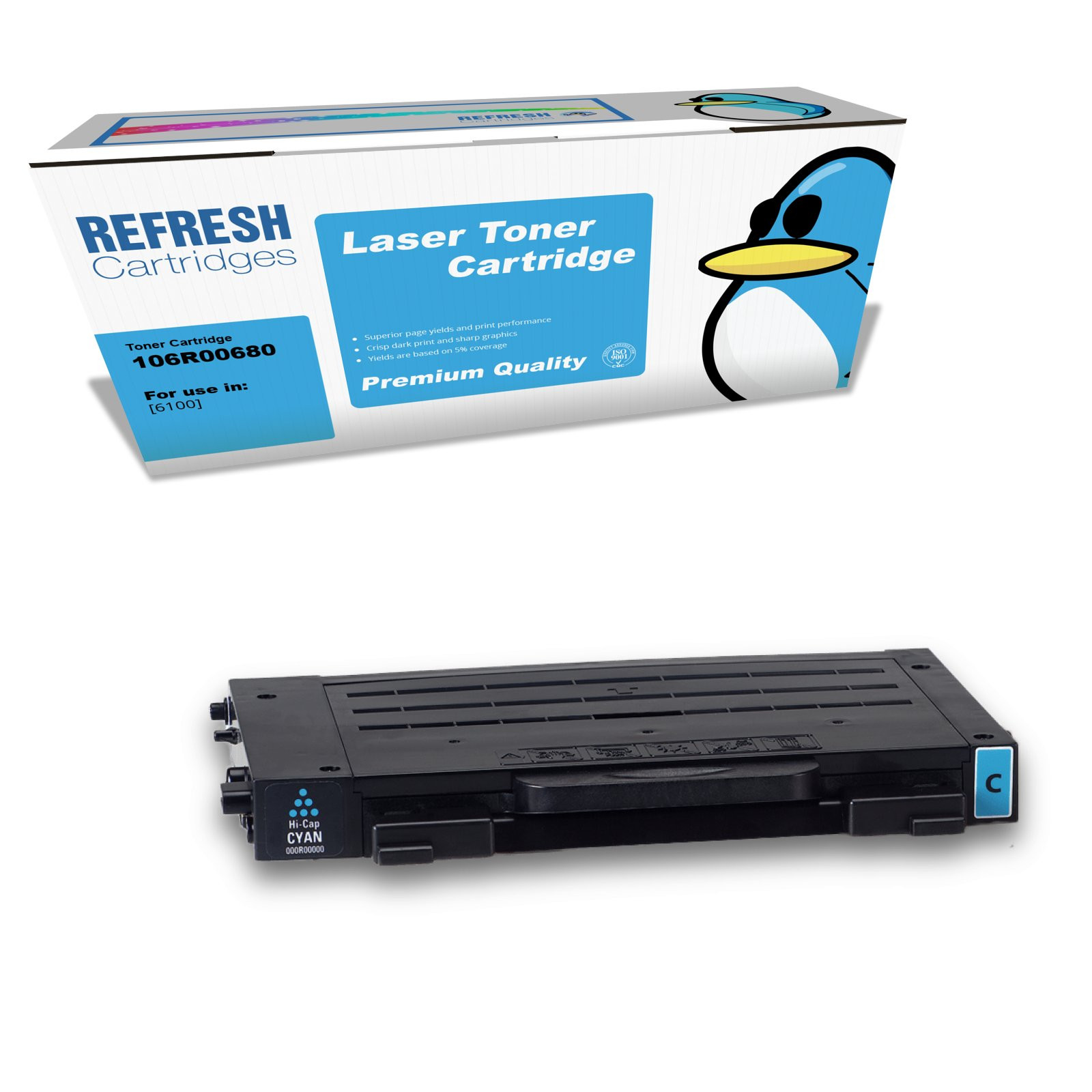 Refresh Cartridges Cyan 106R00680 Toner Compatible With Xerox Printers