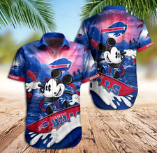 Buffalo Bills Hawaiian Shirt: Mickey Surfing Men Women Unisex 5