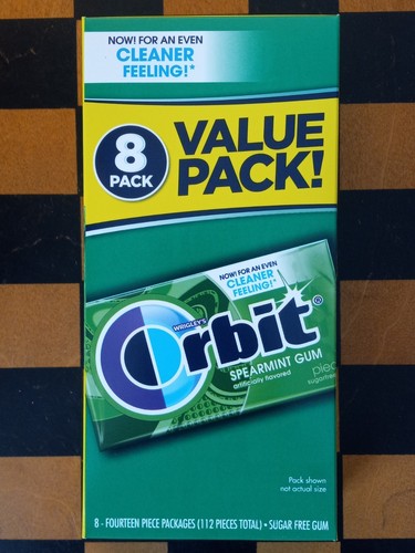 Orbit Spearmint Sugar Free Chewing Gum 8 Pack Value Pack!